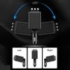 7-in-1 Retractable Car Charger Fast Charging Car Adapter with Digital Display 2 USB Ports 2 Type-C Ports 3 Cables Power Supply for Multiple Devices