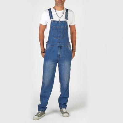 Мужские комбинезоны Комбинезоны Высокие джинсы Джинсовый комбинезон с регулируемыми бретелями Свободный рабочий комбинезон Рабочие брюки