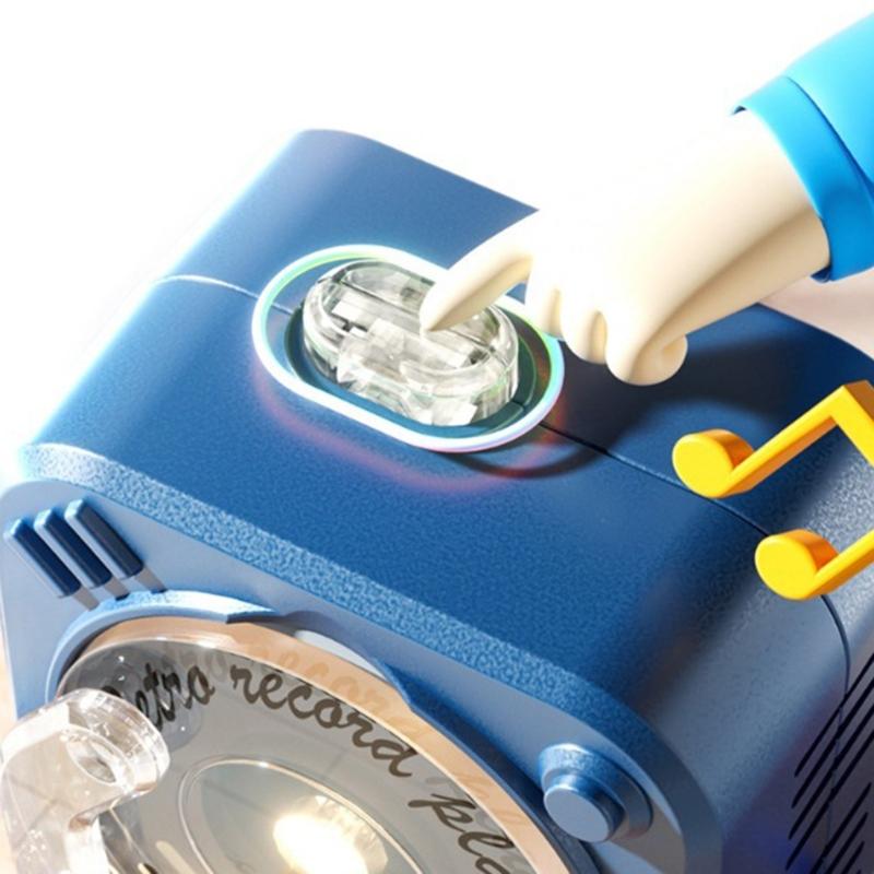 Мини-проигрыватель виниловых пластинок Мини-голосовой проигрыватель Брелок Функция воспроизведения Регулируемая ручка громкости Для ежедневного использования в путешествиях