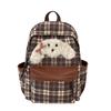 Patterned Puppy Plush Backpack Student Schoolbag Outdoor Leisure Travel Bag