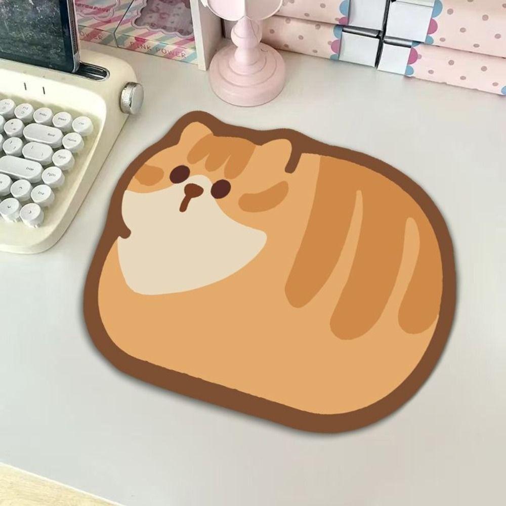 Thickened Wrist Rest Mousepad Cute Cat Computer Desk Mat Comfortable Cat Mouse Pad  Dormitory Use