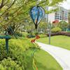 Rotating Design Hot Air Balloon Colorful Design Transparent Material Rainbow Windmill Glitter Effect Bright Film Garden Windmill