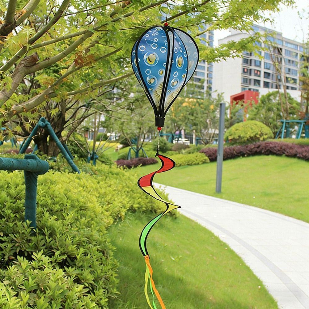 Transparent Material Wind Spinner Rotating Design Garden Windmill Wind Twister Hanging Type