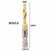1pcs Hex Shank Metric Tap Gold Hole Tapping Chamfering In Titanium