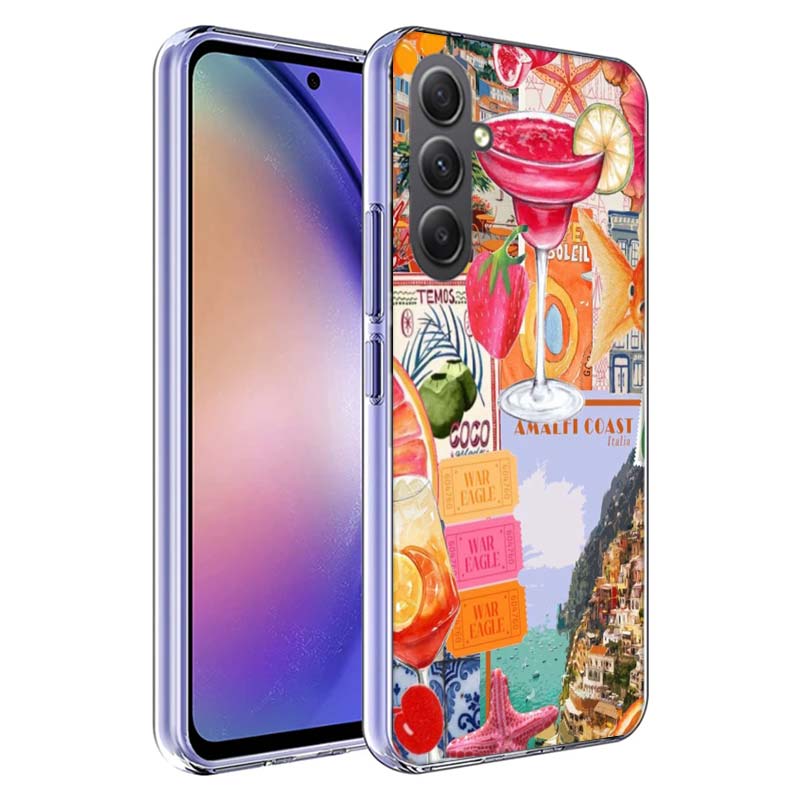 Морской пейзаж Лимон Вино Чехол для телефона для Samsung A17 A37 A57 A07 A16 A26 A36 A56 A06 A02S A12 A22 A32 A52S A04S A14 A24 A34 A54