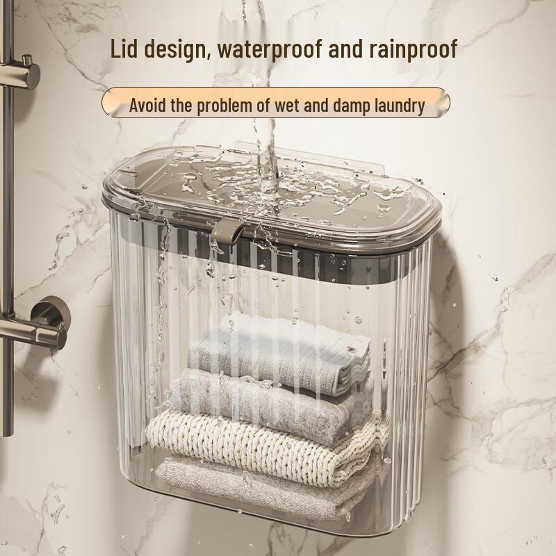 Настенная корзина для белья Youqin с крышкой