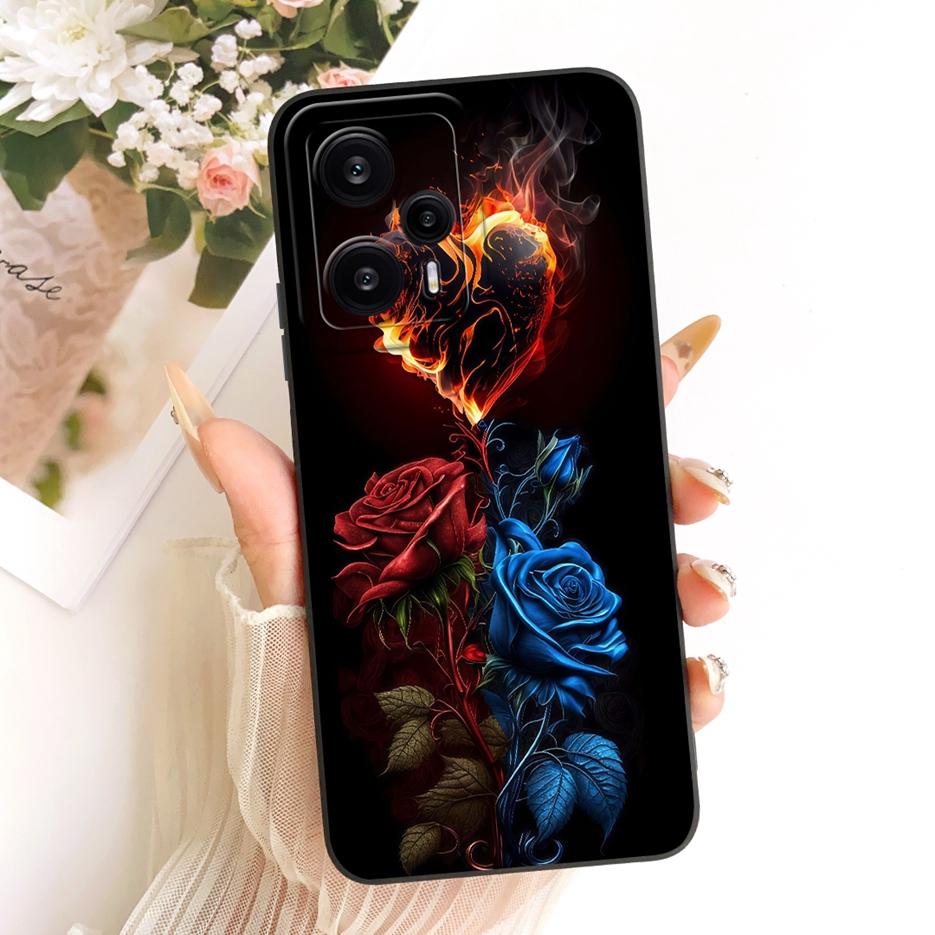 For Xiaomi Poco F5 Case Redmi Note 12 Turbo Cool Owl Dragon Painted Cover Soft TPU Phone Case For Xiaomi Poco F5 Pro PocoF5 Bags