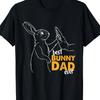 Best Bunny Dad Ever Rabbit High Five Graphic Tee Soft Cotton Casual Mens TShirt