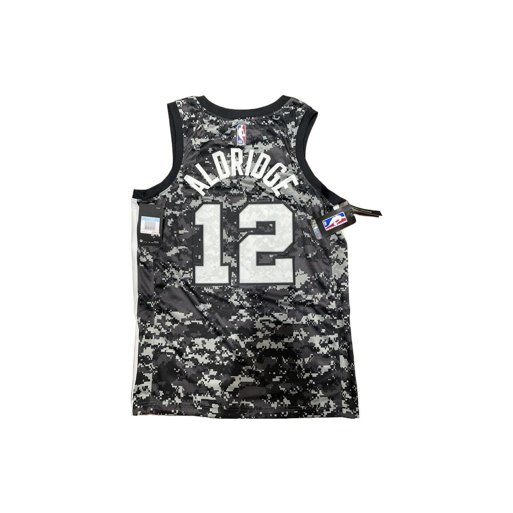Nike NBA San Antonio Spurs LaMarcus Aldridge #12 Basketball Jersey Men Tops Black AJ4644-011