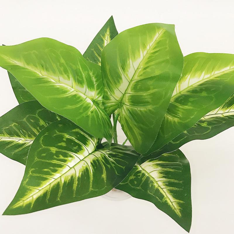 Искусственный лист черепахи, высококачественная имитация поддельных цветов, 18 вилок, лист черепахи, креативное моделирование, растение на стене, в горшке