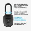 Prezlock Smart Fingerprint USB Backup Key Keyless Biometric Waterproof Standard For Outdoor Graphite Padlock, Lock, Authentication, Rechargeable,