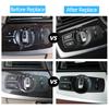 LHD RHD Headlight Lamp Rotary Button Foglight Switch Cover Panel Trim For BMW 5 5GT 6 7 X3 X4 Series F10 F11 F07 F06 F01 F25