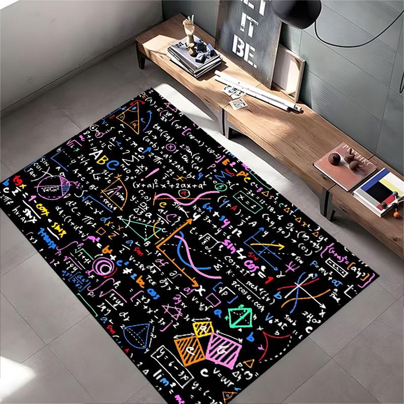 Math Formula Pattern Carpet suitable as a non-slip mat for the living room or bedroom sofa