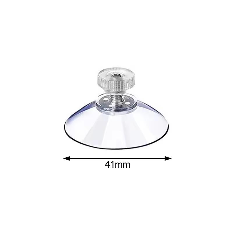 20 шт. 32/41/53 мм Держатель на присоске Прозрачная ПВХ Присоска Крючок с винтом Сильный клейкий всасывающий крючок для стекла автомобиля, окон, двери