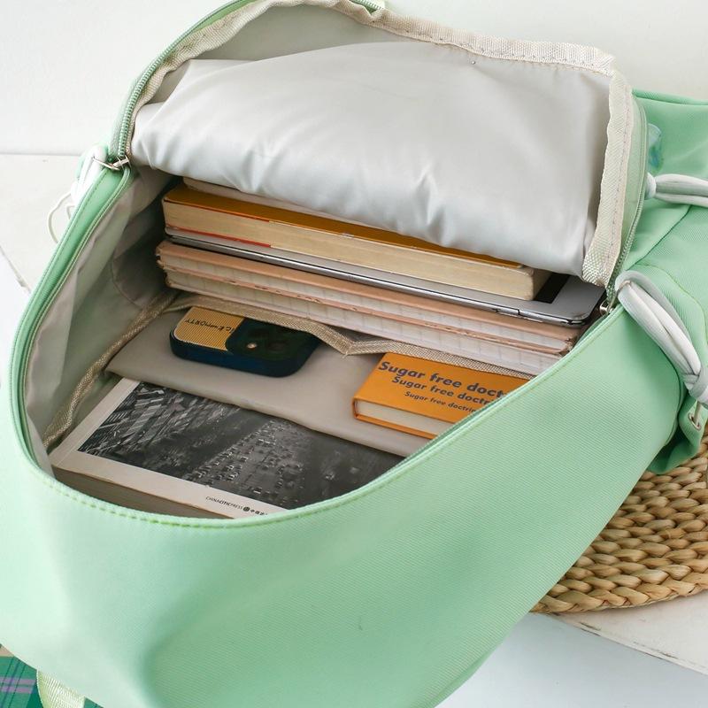 Симпатичный школьный рюкзак в японском стиле для учеников начальной школы, минималистичный рюкзак в стиле Instagram, универсальный и стильный.