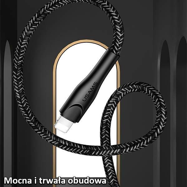 Usams Kabel Pleciony U41 Lightning 1M 2A Czerwony/Red Sj391Usb02 (Us-Sj391) Fast Charge