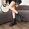 Fleece Ankle Boots, Thin Boots, French Korean Small Short Boots, Thick-soled Martin Boots, Women's Boots 2025 New Spring, Autumn and Winter