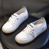 Spring 2025 New Little White Shoes Women's Casual Flat-bottomed Running Sports Single Shoes Women's Shallow Mouth Versatile Leather Women's Shoes Tide