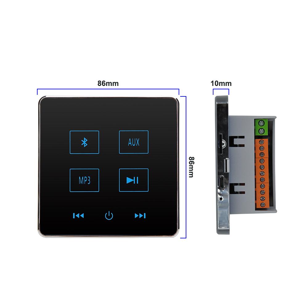 PW220H Smart Home  Bluetooth Wall Amplifier System Stereo Wall Playback Support Bluetooth TF Card USB and Touch Button