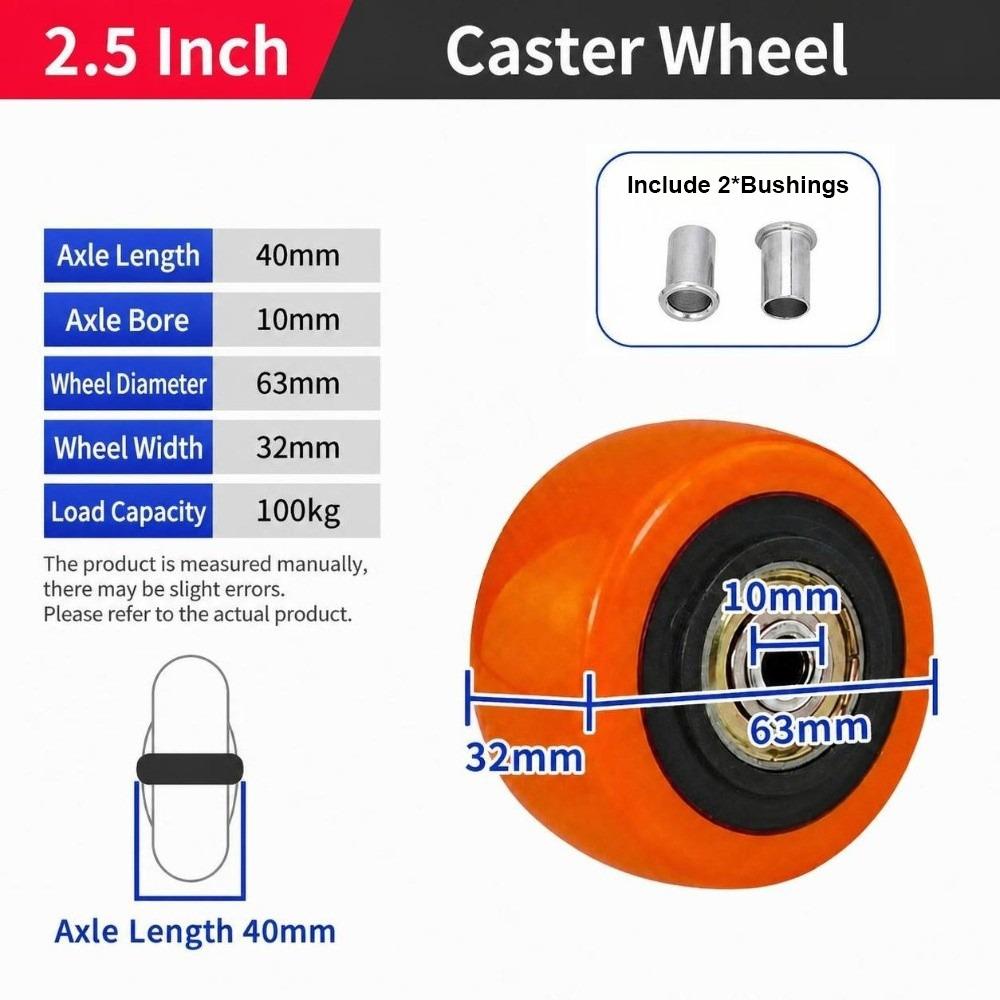 High Load Capacity Trolley Wheel Double Bearings Replacement Wheel Heavy Duty Application