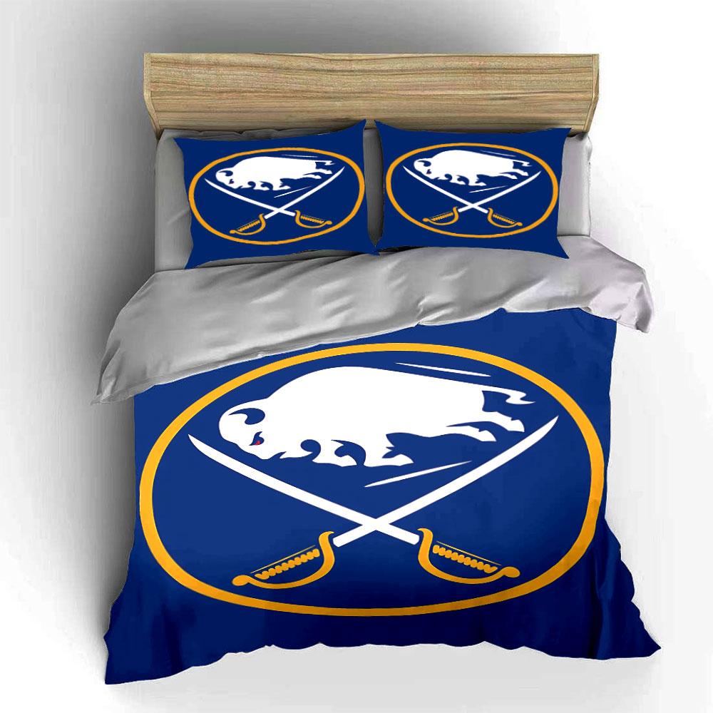 Buffalo Logo Blue Bedding Set Bedding Duvet Cover Set Duvet Cover Pillowcases (1 * Duvet Cover 2 * Pillowcases, without duvet insert)