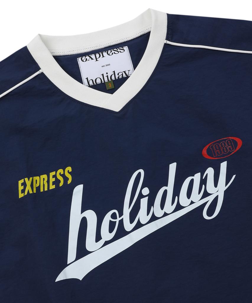EXPRESSHOLIDAY Оригинальная нейлоновая футболка с коротким рукавом_Темно-синий