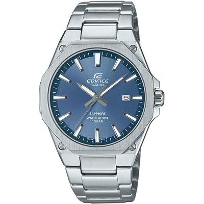 Мужские часы EDIFICE EFR-S108DJ-2AJF [EDIFICE 3-стрелочные аналоговые мужские с металлическим ремешком] круглые серебристые