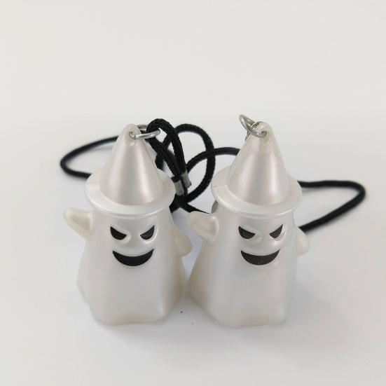 Брелок для ключей с привидением на Хэллоуин со светящимся брелоком-призраком, цветное ожерелье с подсветкой, аксессуары для привидения на Хэллоуин