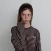Велюровая повязка на голову с луной (Эспрессо)