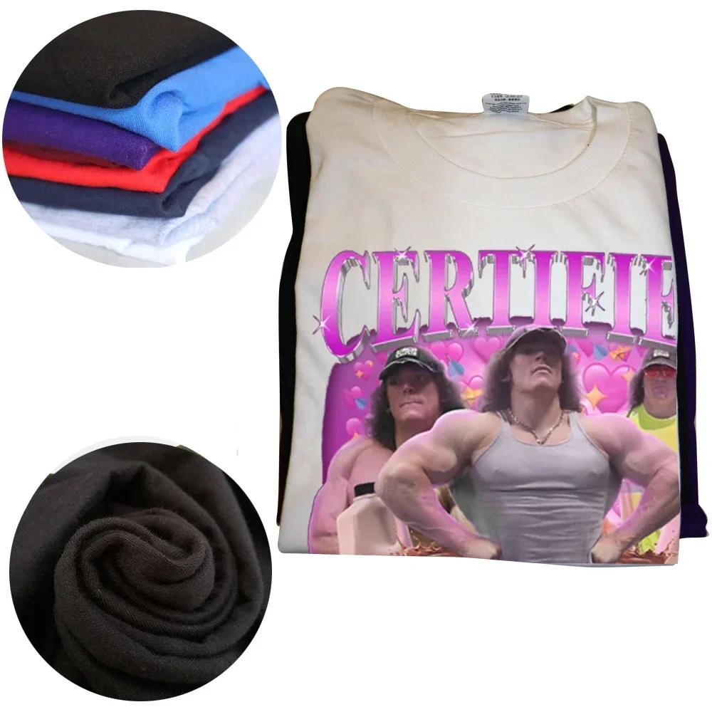 Сертифицированная женская футболка Avoider Sam Sulek в стиле ретро Harajuku Gym Humor Tee Tops Round Neck Fashion Tshirt Clothing Basic T Shirts Unisex