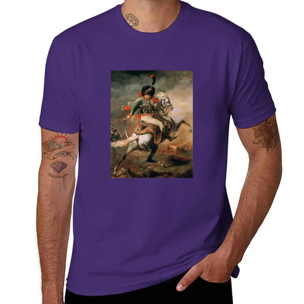 The Charging Chasseur. Théodore Géricault. T-Shirt tees oversized men t shirt