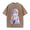 Re ZERO Начинаем жизнь с нуля в другом мире Эмилия Печатная Футболка Мужская Женская Стиранные Хлопковые Футболки Ретро Футболка Харадзюку Унисекс Футболка