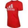 adidas Adi Тренировочный пуловер с круглым вырезом и коротким рукавом Женские футболки Красный EC4708