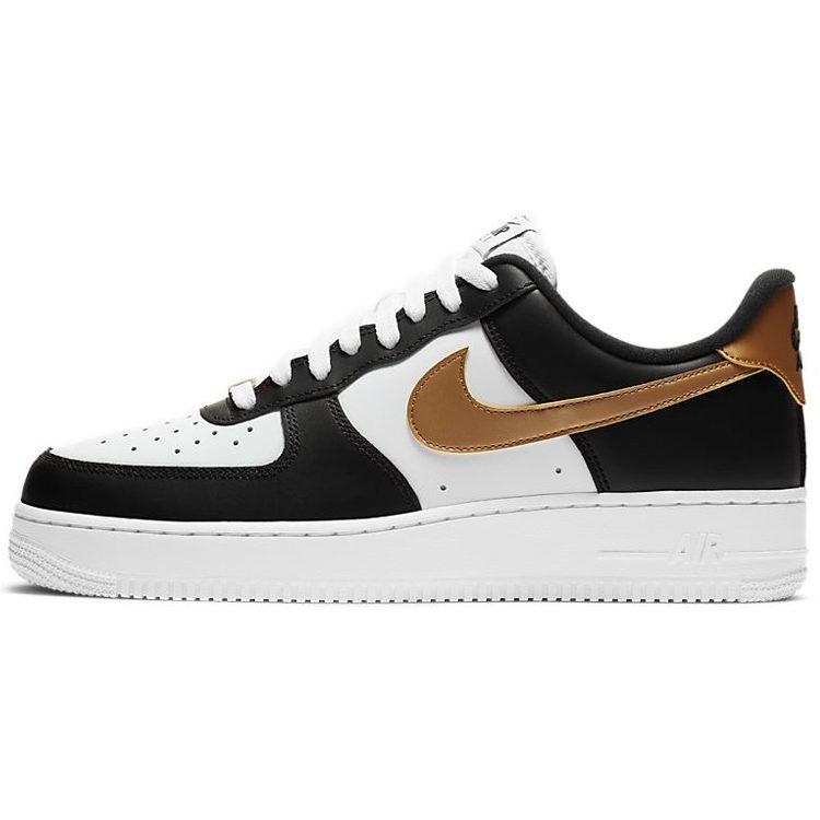 Nike Air Force 1 Low Черный Белый Металлическое Золото CZ9189-001
