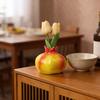 Декор для спальни Ваза в форме фруктов, Декоративный керамический креативный цветочный горшок, Компактный красочный элемент декора дома, Контейнер для цветов для гостиной кухни