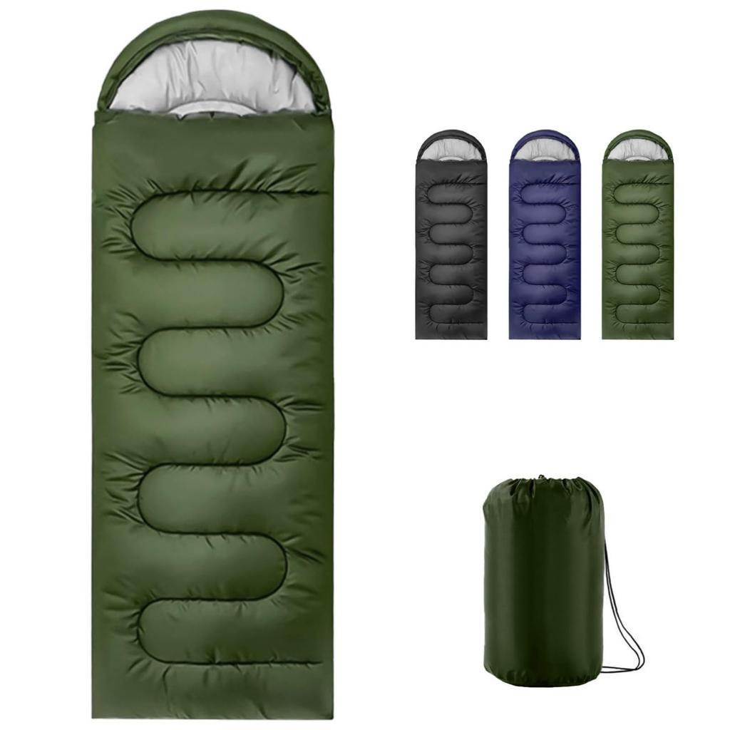 TRAVELBAIC Спальный мешок Комфортный температурный диапазон Идеально подходит для улицы, для автомобиля в экстренной ситуации Полностью включает сумку для хранения, Зимний/летний, Конверт