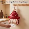 Corduroy Tissue Box Cover Christmas Tree Cover, Hanging Paper Holder, Festive Embroidered Star Case Holiday Decoration for Home Sofa Bedroom,