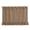 Decorative Window Hanging Buffalo Plaid Oven Curtain Skirt, Door with Ribbon Bows, Rustic Modern Kitchen Decor Half Drapes for Farmhouse Sink,