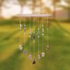 New Crystal Natural Gravel Wind Chime Dream Catching Net Room Wooden Stick Decoration Pendant Aerial Hanging Decoration