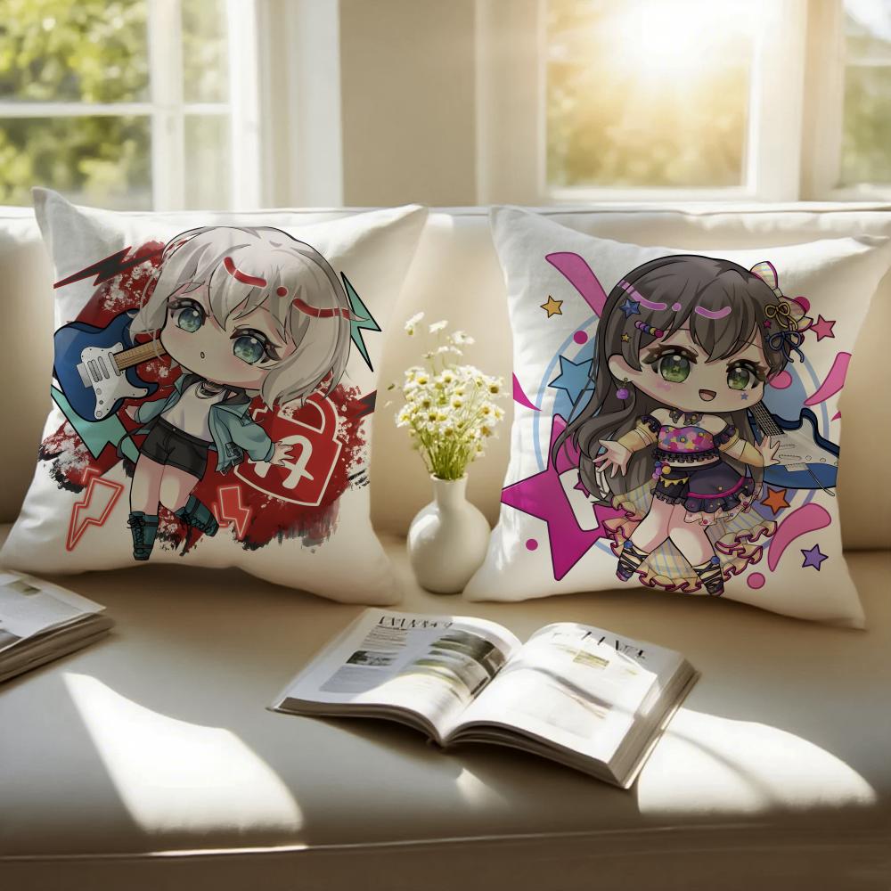 Милая Аниме BBanG Dream Its MyGO Наволочка Подушка Антиаллергенная Невидимая Молния Короткий Плюш Подушка для Дивана