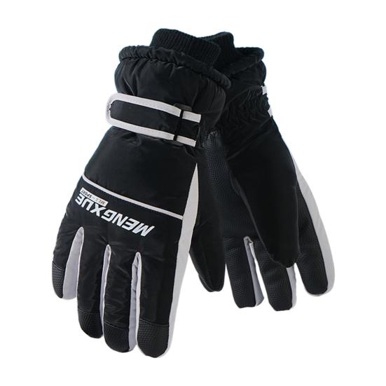 Зимние термоперчатки Водонепроницаемые ветрозащитные перчатки для сенсорных экранов с удлиненными манжетами Подкладка из бархата Теплые