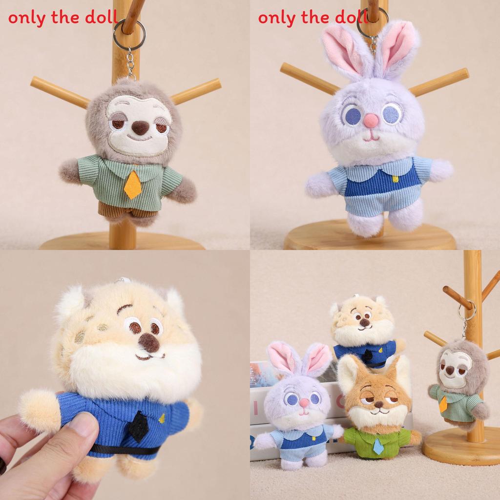 Zootopia Plush Nick And Judy Keychain Soft Toy For Girls Bag Decor