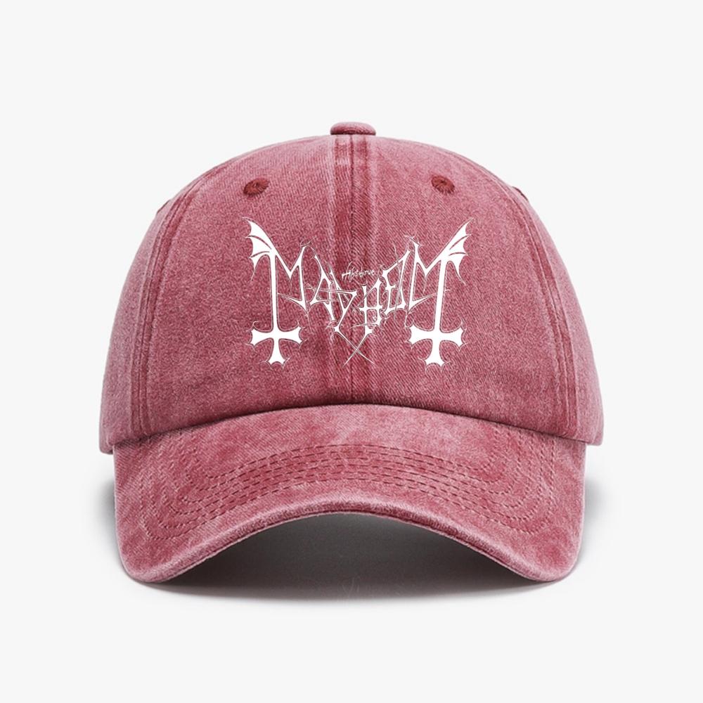 Casual Mayhem Death Metal Baseball Caps fashion Vintage Washed Denim Hat for Unisex Women Distressed Denim Snapback Hats
