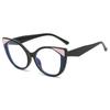 Export retro cat eye flat glasses, European and American fashion tr glasses frames, personalized anti-blue flat glasses for women