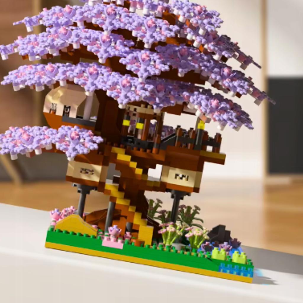 Construction Bricks Sakura Cherry Blossom Brick Set 2229 Pcs.