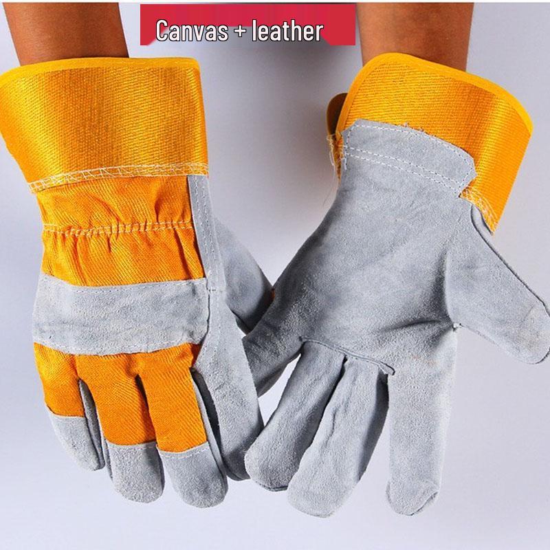 Жаростойкие сварочные перчатки из коровьей кожи - Защита от ожогов, износостойкие, защита из мягкой кожи