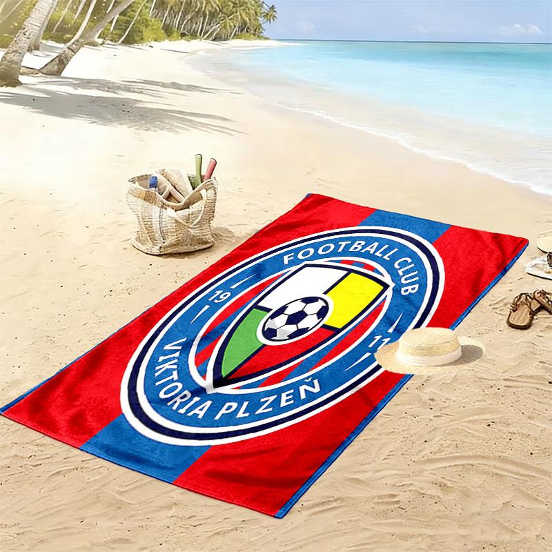 FC Viktoria Plzen Print Beach Towel, Large Soft Quick Dry Towel for Beach Camping Swimming