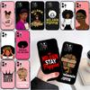BH34 Melanin Black People Afro Girls New High-End Shell Phone Case for Redmi Note 13 14 Pro+ Plus A3 A3X 13X 13C 13R 14S 14C 14R