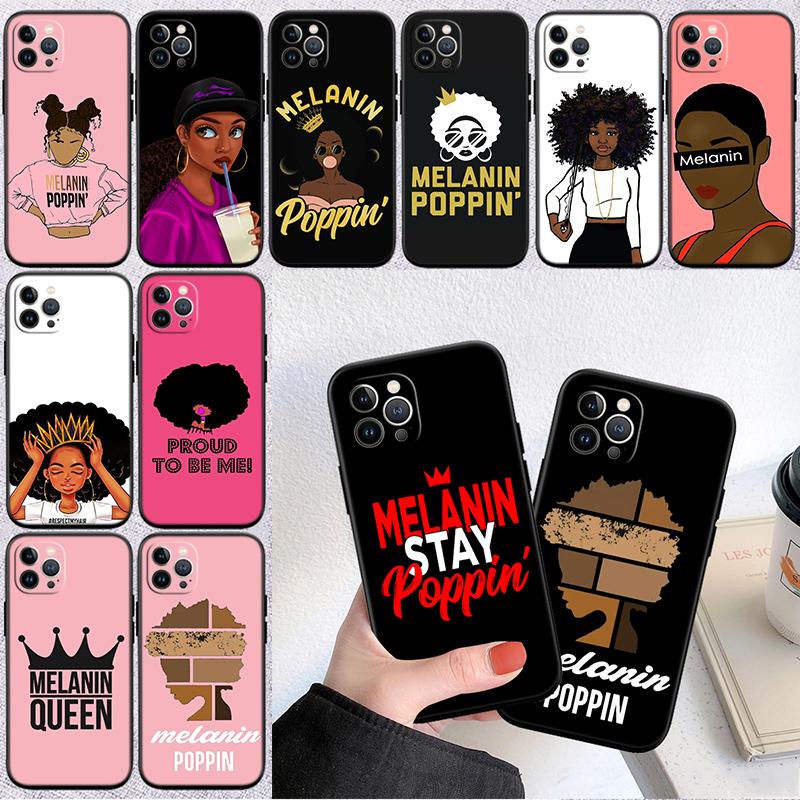 BH34 Melanin Black People Afro Girls New High-End Shell Phone Case for Redmi Note 13 14 Pro+ Plus A3 A3X 13X 13C 13R 14S 14C 14R