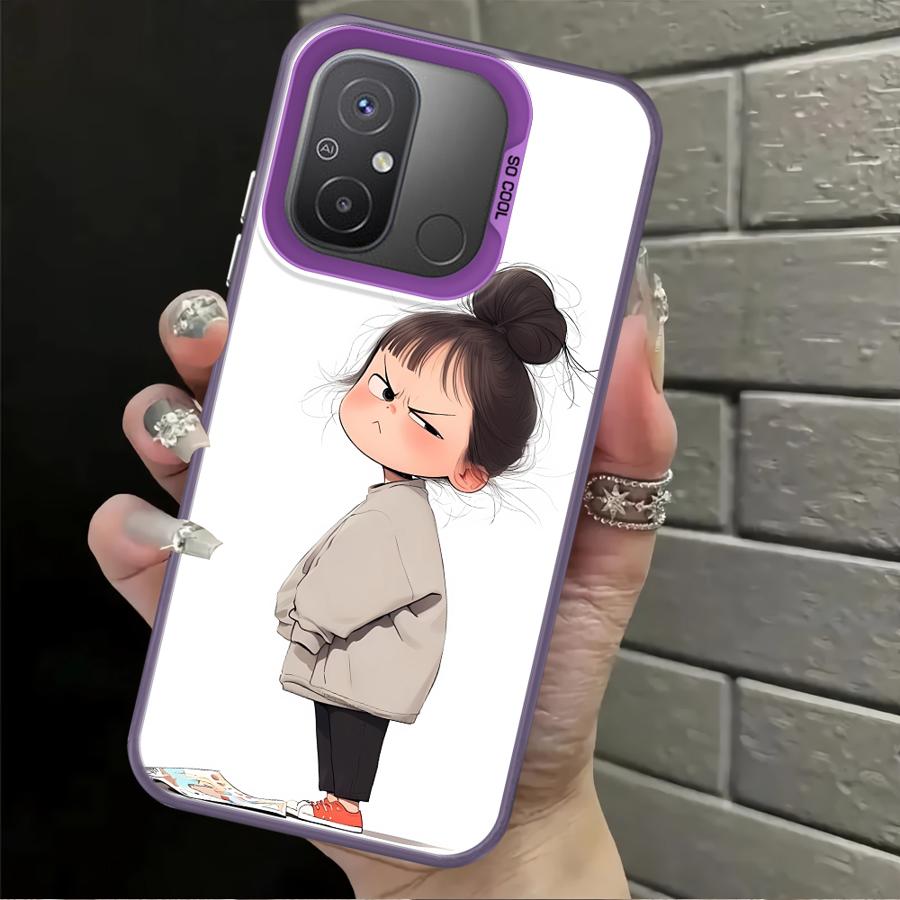 Милый Сердитый Чехол для Девочки для Xiaomi Poco F3 GT C50 F4 X3 NFC X5 C51 X3 Pro Задняя Крышка Телефона